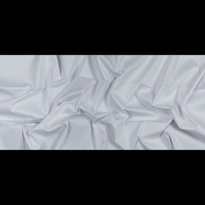 White Stretch Woven Cotton Pique Folded