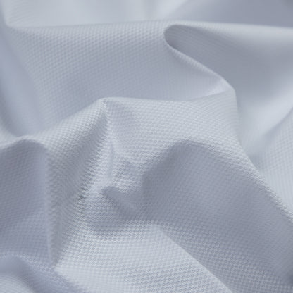 White Stretch Woven Cotton Pique Full