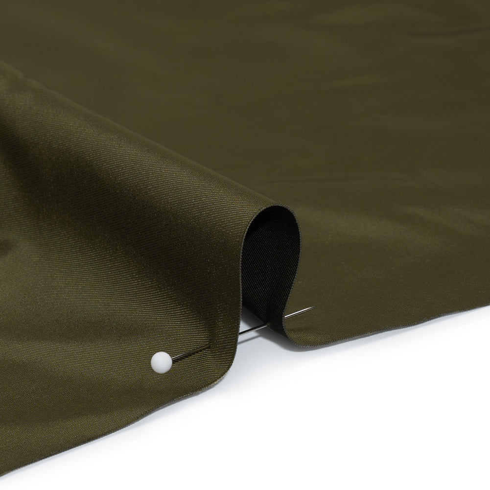 Water-Resistant Polyester Twill - Dark Olive - Fisher Collection - Detail