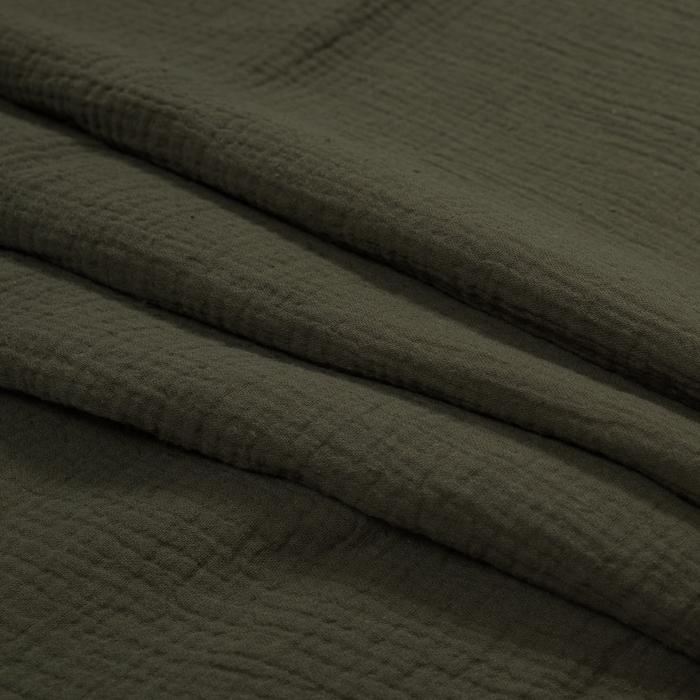 Double Cotton Gauze - Olive - Talamanca Collection Detail