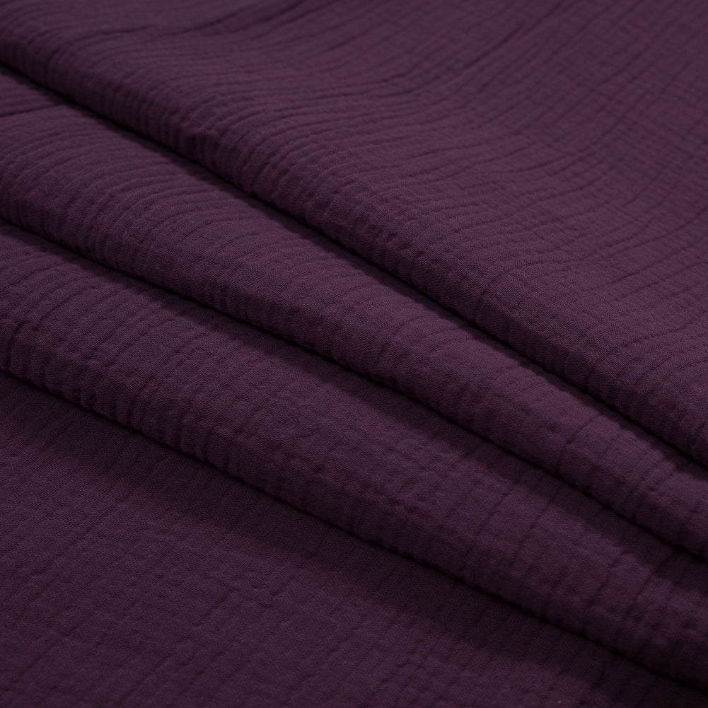 Double Cotton Gauze - Plum - Talamanca Collection Detail