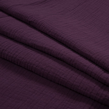 Double Cotton Gauze - Plum - Talamanca Collection Detail