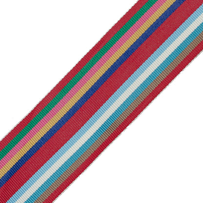 Multicolor Barcode Stripes Grosgrain Ribbon - 1.5" Detail