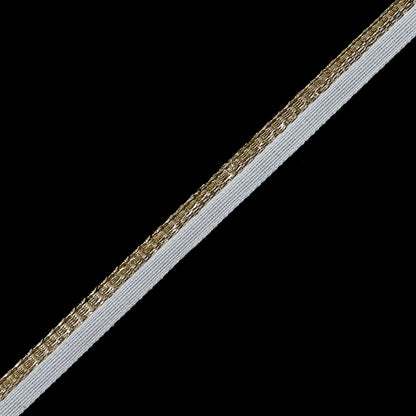 Gold Metallic Cord with White Lip - 0.25" Detail