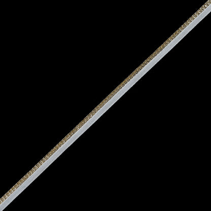 Gold Metallic Cord with White Lip - 0.25"