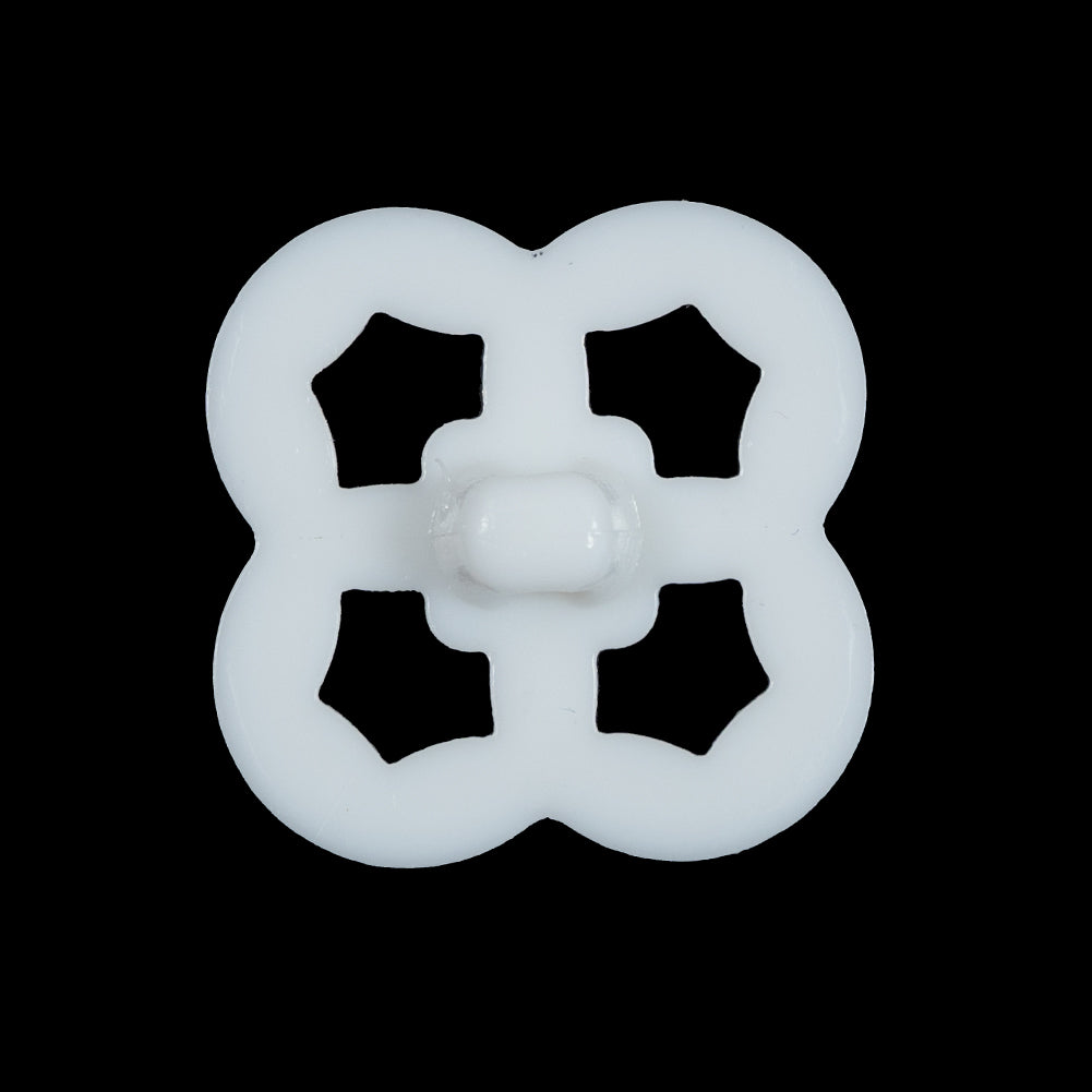 Italian White Decorative Plastic Button - 44L/28mm Detail