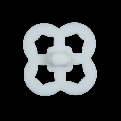 Italian White Decorative Plastic Button - 44L/28mm Detail