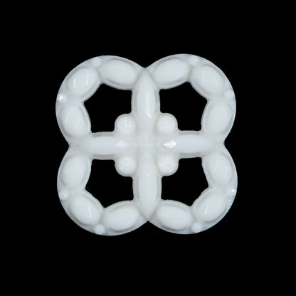 Italian White Decorative Plastic Button - 44L/28mm