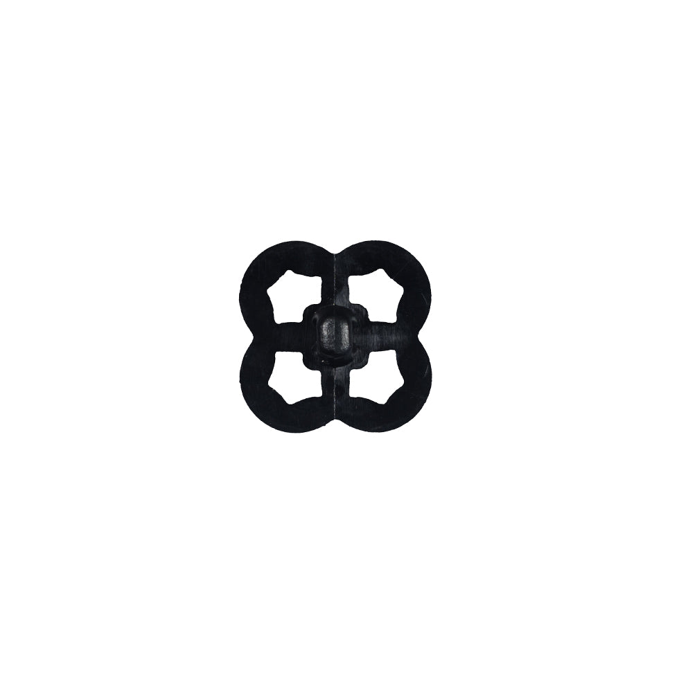 Italian Black Decorative Plastic Button - 20L/12.5mm Detail