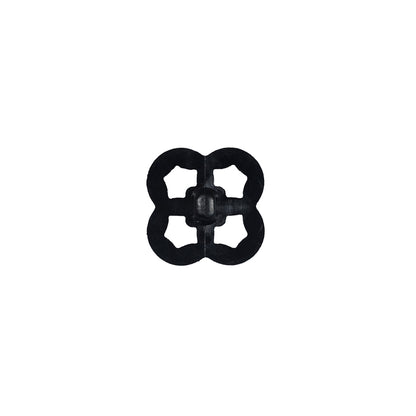 Italian Black Decorative Plastic Button - 20L/12.5mm Detail