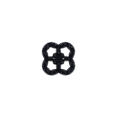 Italian Black Decorative Plastic Button - 20L/12.5mm