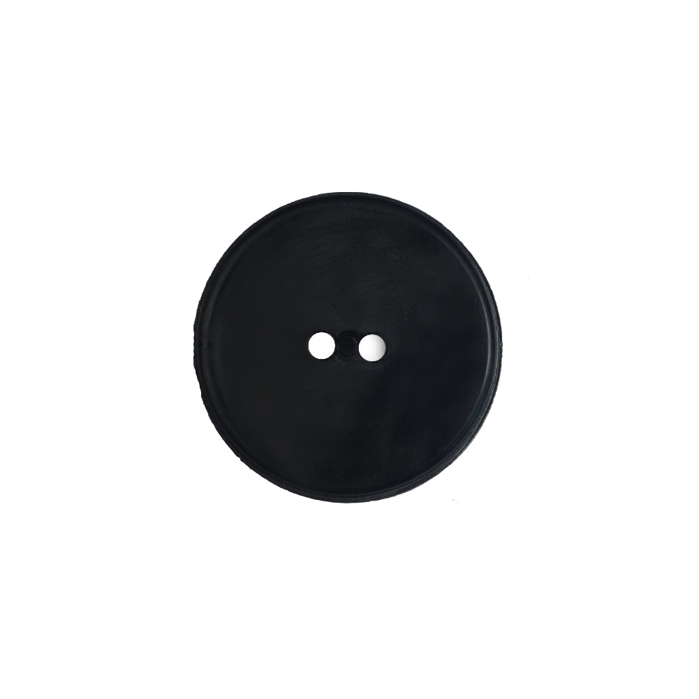 Italian Black 2-Hole Plastic Button - 30L/19mm Detail