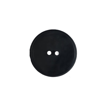 Italian Black 2-Hole Plastic Button - 30L/19mm Detail