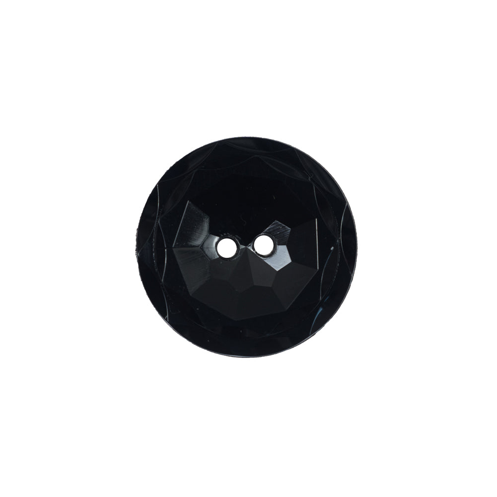 Italian Black 2-Hole Plastic Button - 30L/19mm