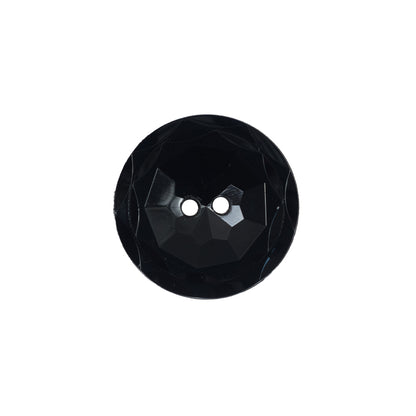 Italian Black 2-Hole Plastic Button - 30L/19mm