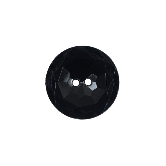 Italian Black 2-Hole Plastic Button - 30L/19mm