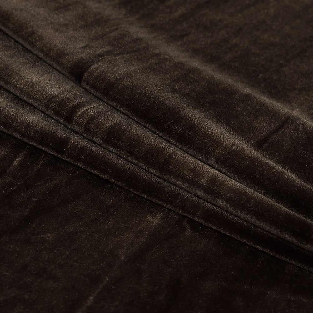Stretch Velour - Moss Green - Persica Collection Detail