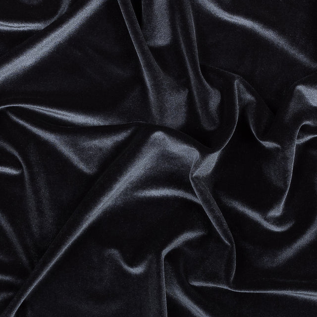 Stretch Velour - Charcoal - Persica Collection