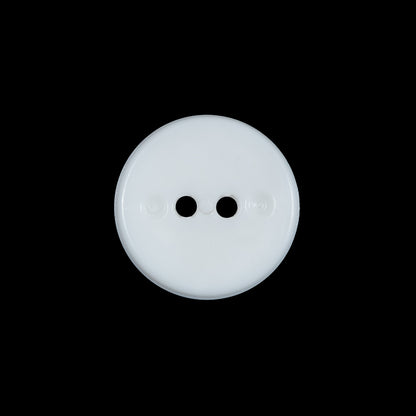Italian White 2-Hole Plastic Button - 30L/19mm Detail