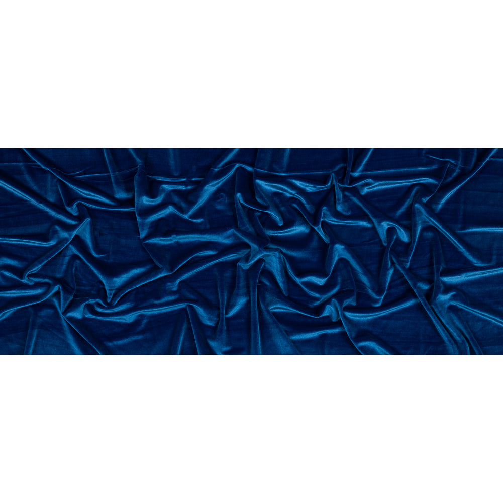 Stretch Velour - Brilliant Blue - Persica Collection Folded