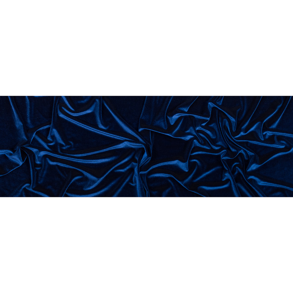 Stretch Velour - Royal Blue - Persica Collection Folded