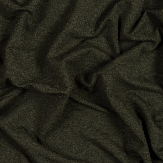 Bamboo and Cotton Stretch Knit Fleece - Heather Forest - Jessamyn Collection