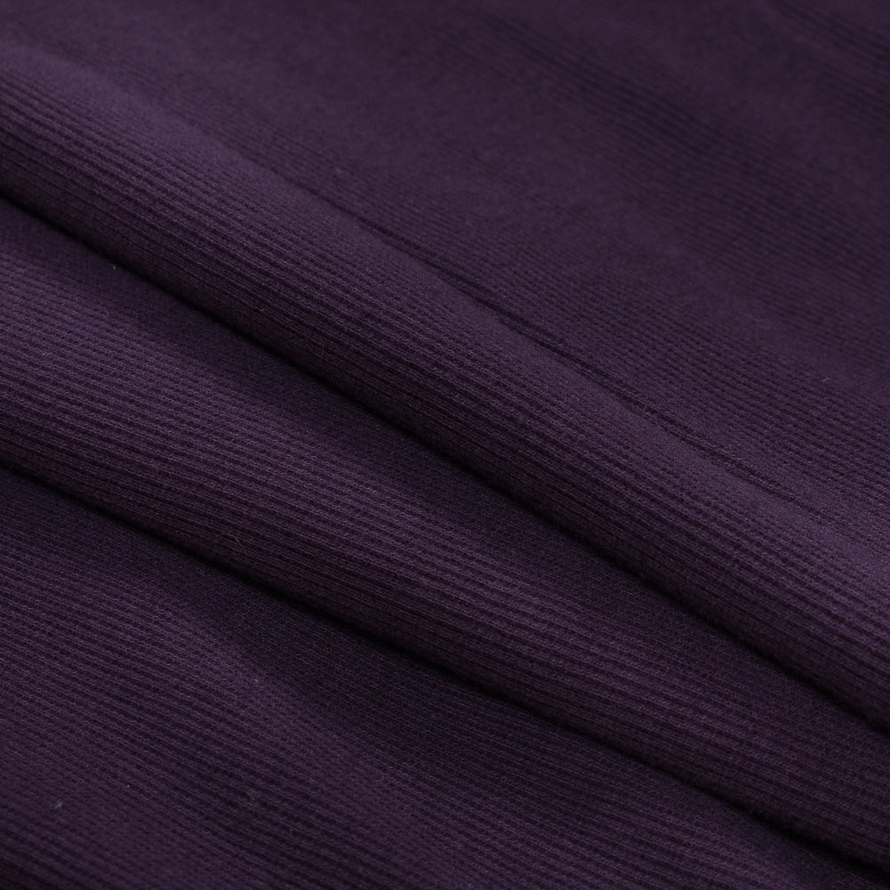 Plum Tubular Cotton Rib Knit Detail