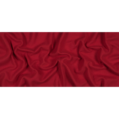 Cotton and Polyester Brushed Fleece - Rich Red Folded