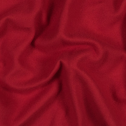 Cotton and Polyester Brushed Fleece - Rich Red