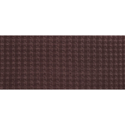 Brown Dimensional Checkered Stretch Knit Full