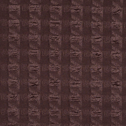 Brown Dimensional Checkered Stretch Knit