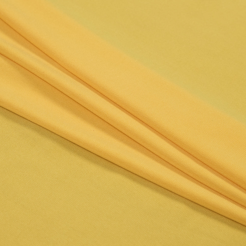 Saffron Yellow ITY Stretch Matte Jersey - Folded