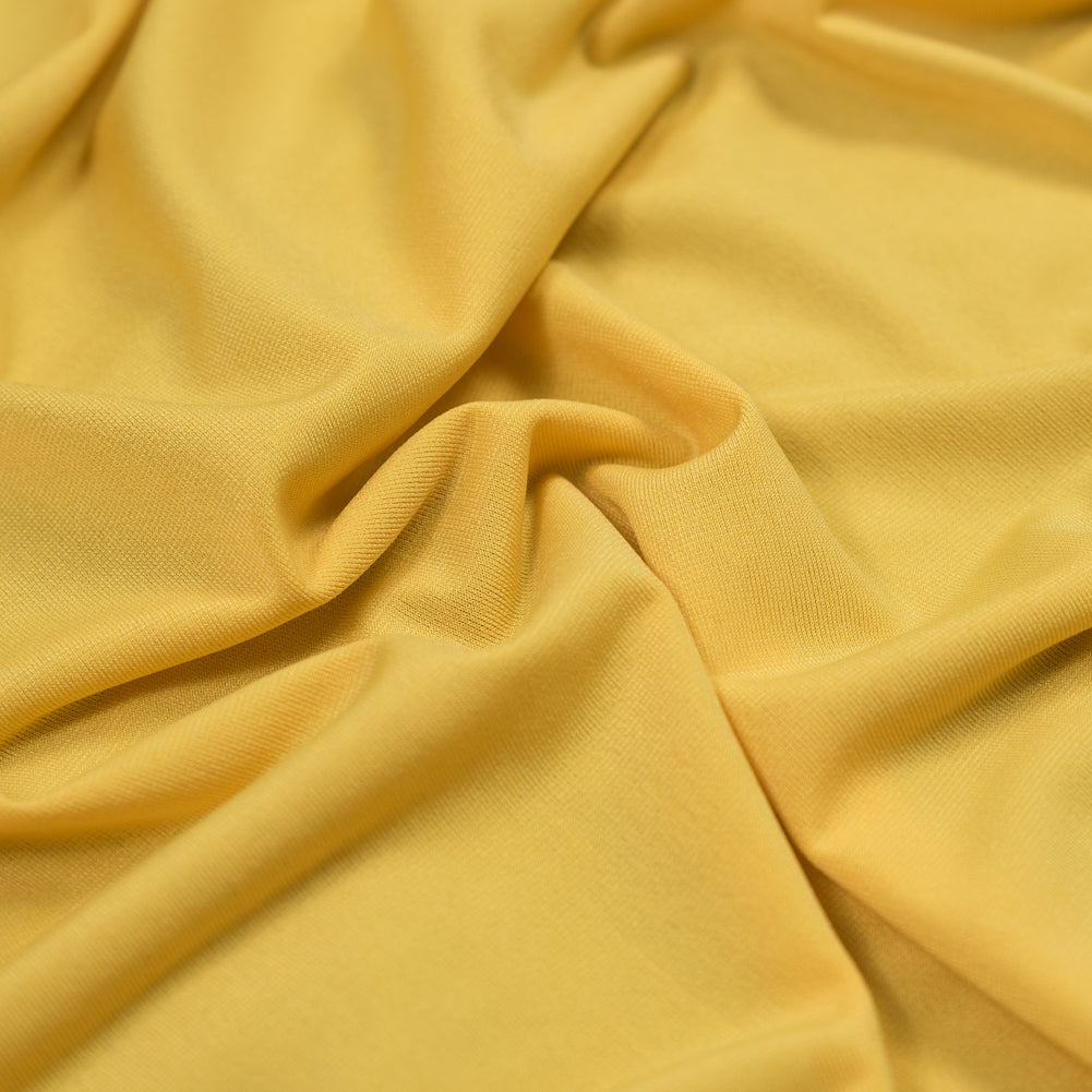 Saffron Yellow ITY Stretch Matte Jersey - Detail