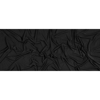 Black Stretch Matte Polyester Jersey Full