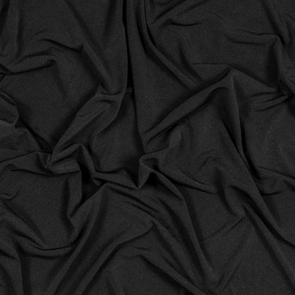 Black Stretch Matte Polyester Jersey