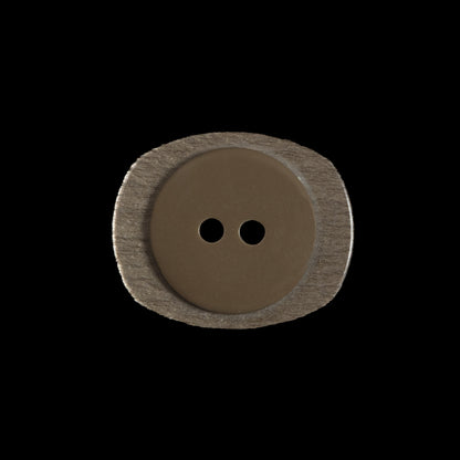 Beige Iridescent 2-Hole Plastic Button - 36L/23mm Detail