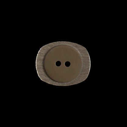Beige Iridescent 2-Hole Plastic Button - 28L/18mm Detail
