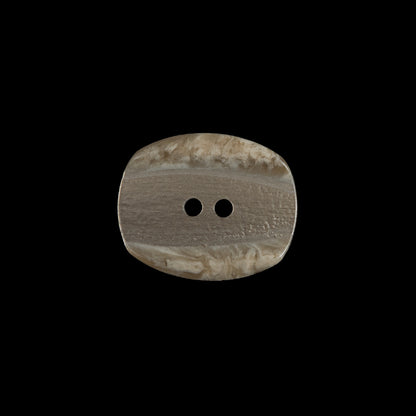 Beige Iridescent 2-Hole Plastic Button - 28L/18mm