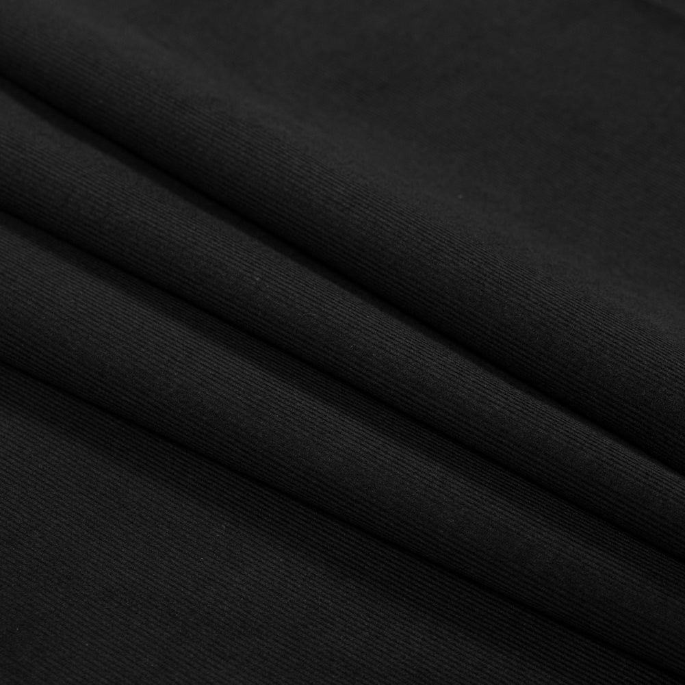 Featherwale Cotton Corduroy - Black - Dawn Collection Detail