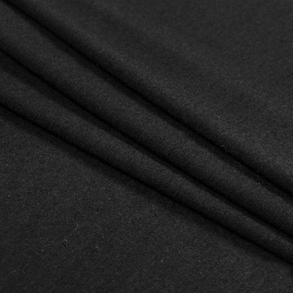 Black Knit Wool Twill Folded