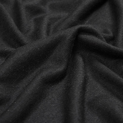 Black Knit Wool Twill Detail