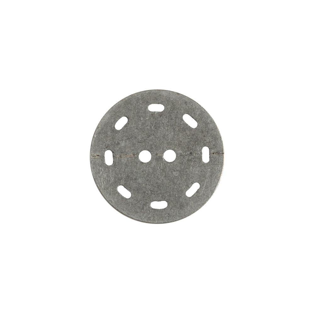 Antique Silver Floral Metal 2-Hole Button - 30L/19mm Detail