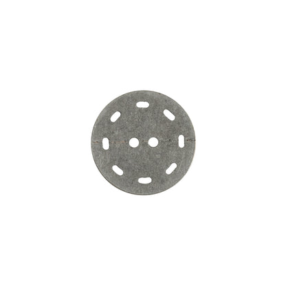 Antique Silver Floral 2-Hole Metal Button - 24L/15mm Detail