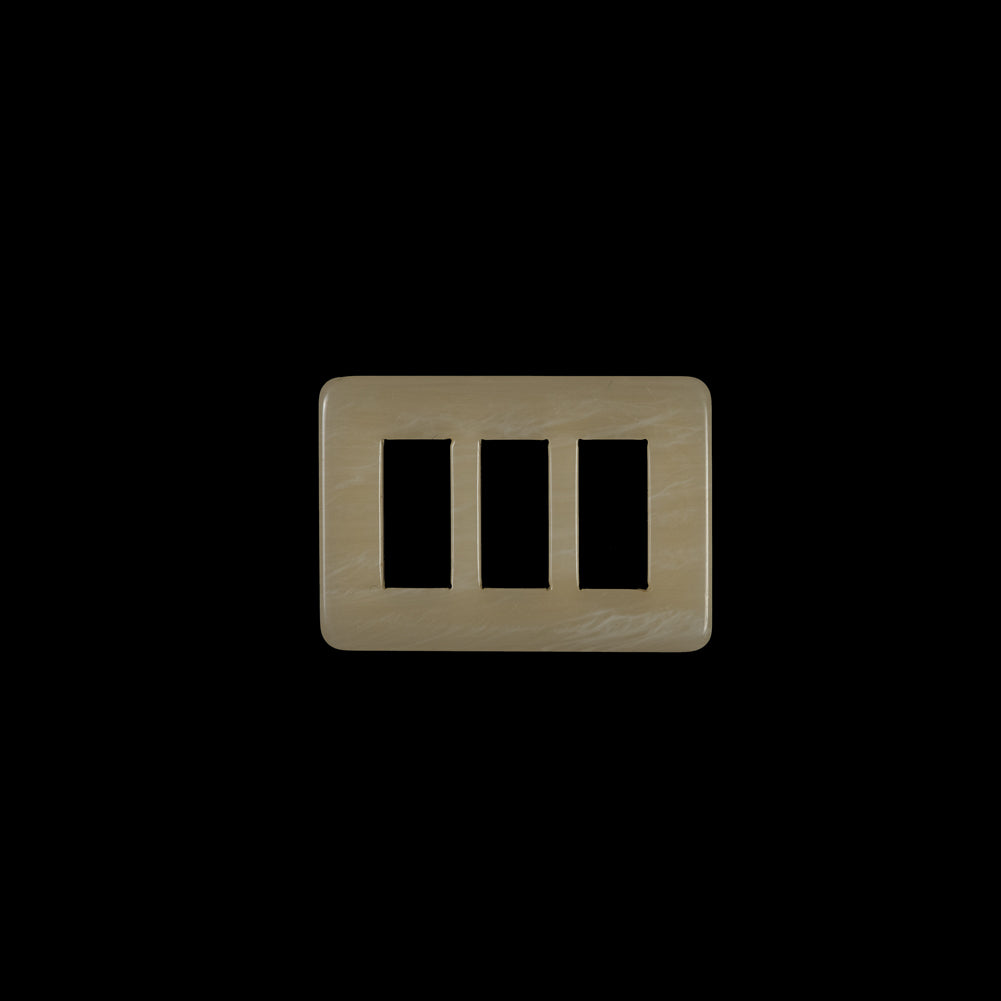 Ivory Rectangular Plastic Buckle - 1.5" Detail
