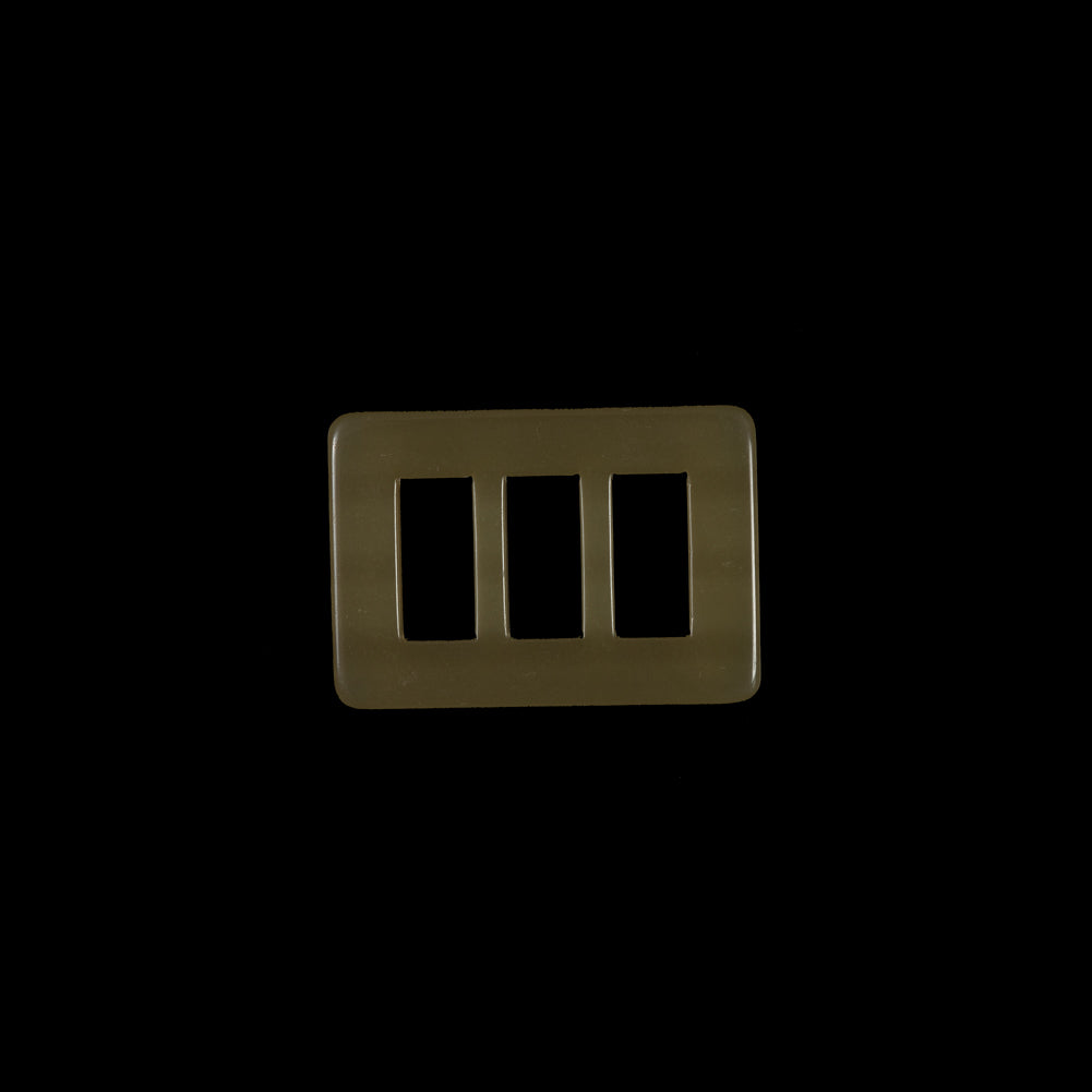 Dark Gold Rectangular Plastic Buckle - 1.5" Detail