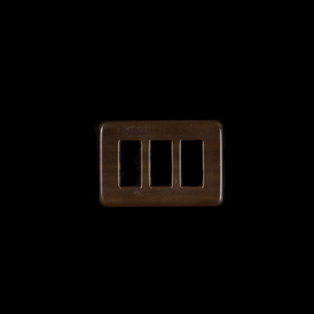 Amber Rectangular Plastic Buckle - 1.5"