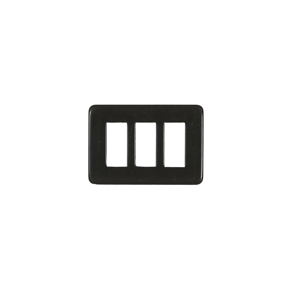Black Rectangular Plastic Buckle - 1.5"