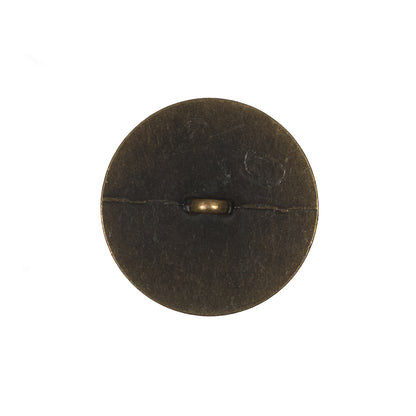 Italian Antique Gold Floral Metal Shank Back Button - 36L/23mm Detail