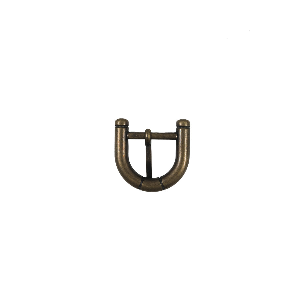 Old Gold Metal Buckle - 1" x 1" Detail