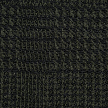Olive and Black Glen Plaid Stretch Brocade Detail